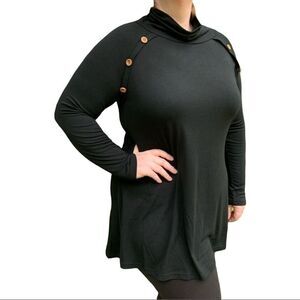 Grace Karin black cowl neck tunic size XXL